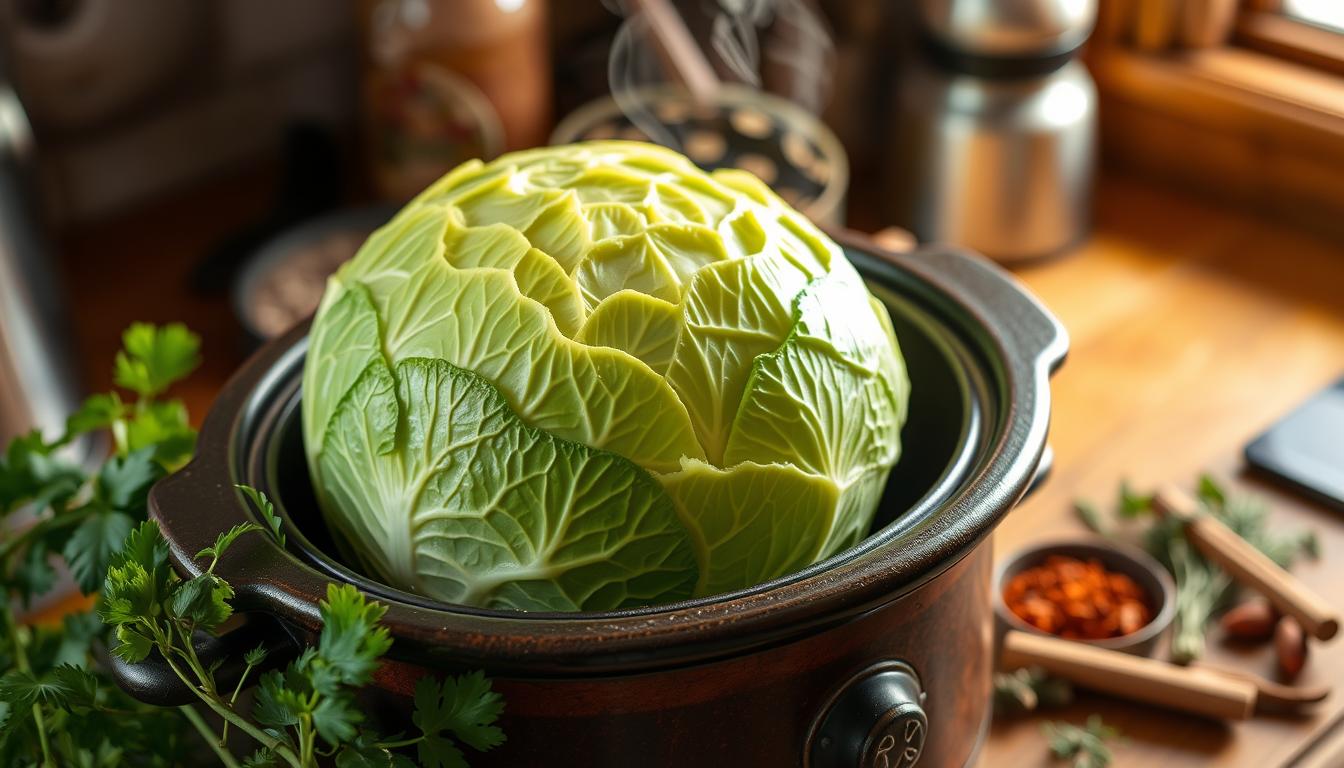 Cabbage in Crock Pot Slow Cooker