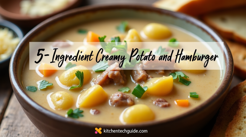 Crockpot Creamy Potato and Hamburger Soup