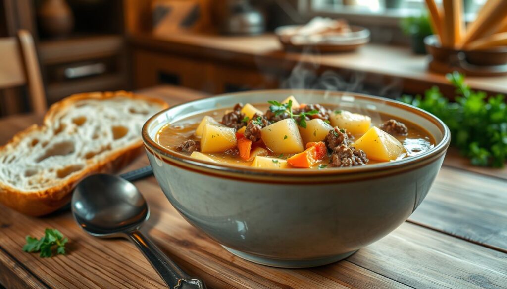 hamburger potato soup